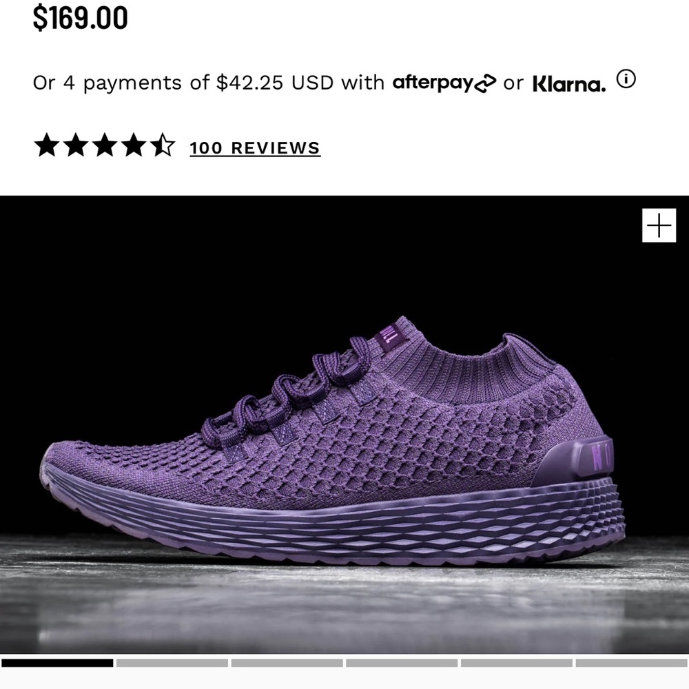 NOBULL plum iridescent knit runner